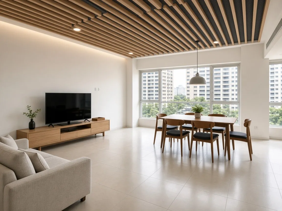 Acoustic Ceiling installed in Singapore - after installation