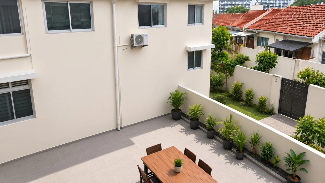 Aluminium Fluted Roof installed in Singapore - before installation
