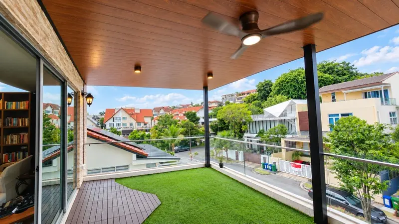 Aluminium Timber-like Ceiling installed in Singapore