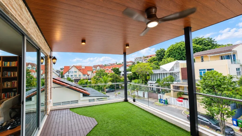 Aluminium Timber-like Ceiling installed by Smart Shades in Singapore - after installation